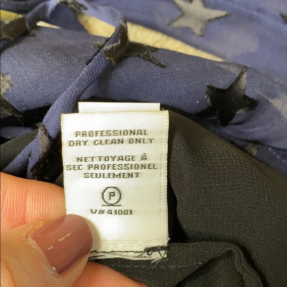 Diane von Furstenberg navy silk peasant blouse - Picture 12 of 13